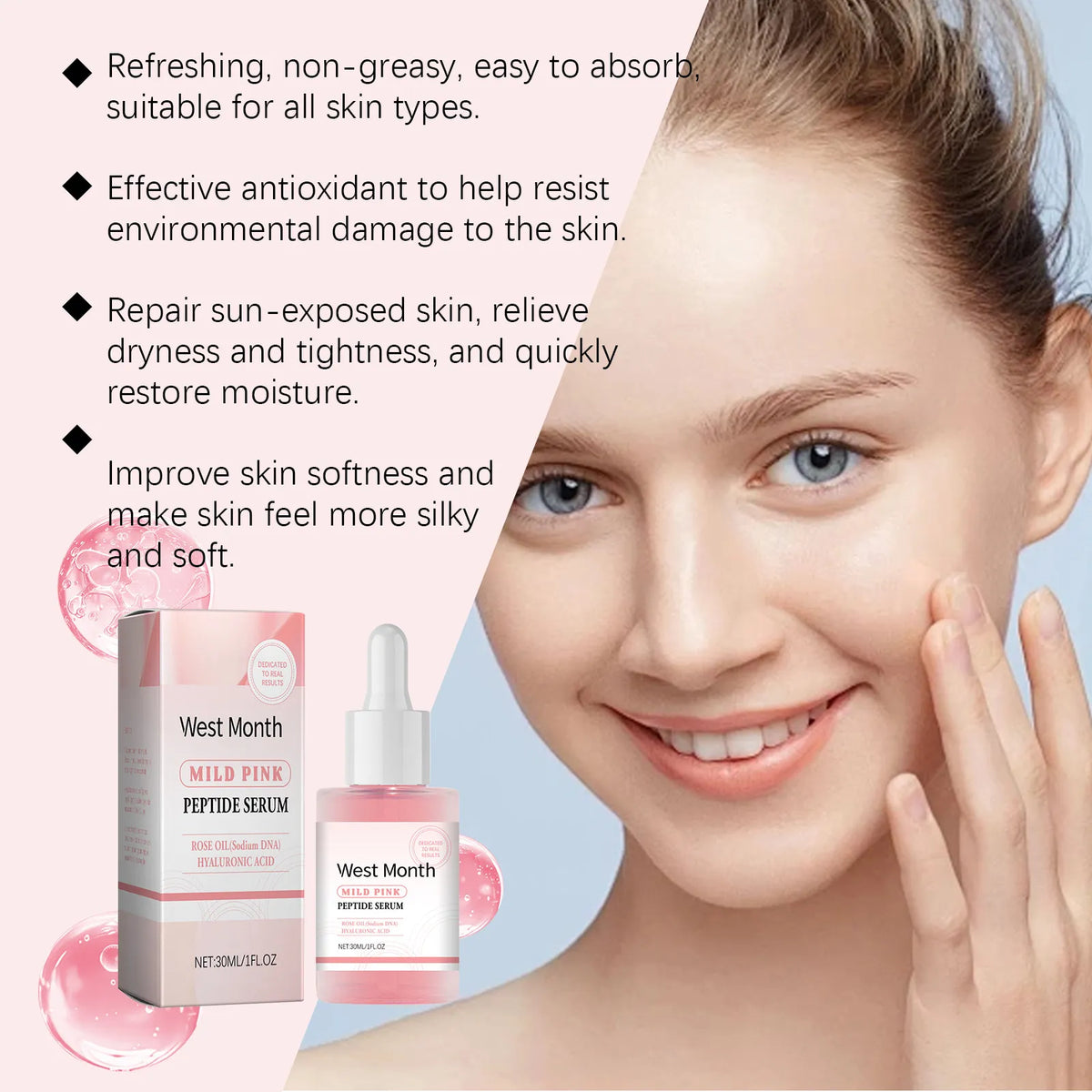 Taviona™ Mild Pink Peptide Repair cream in a sleek jar, showcasing its smooth pink texture and elegant packaging.