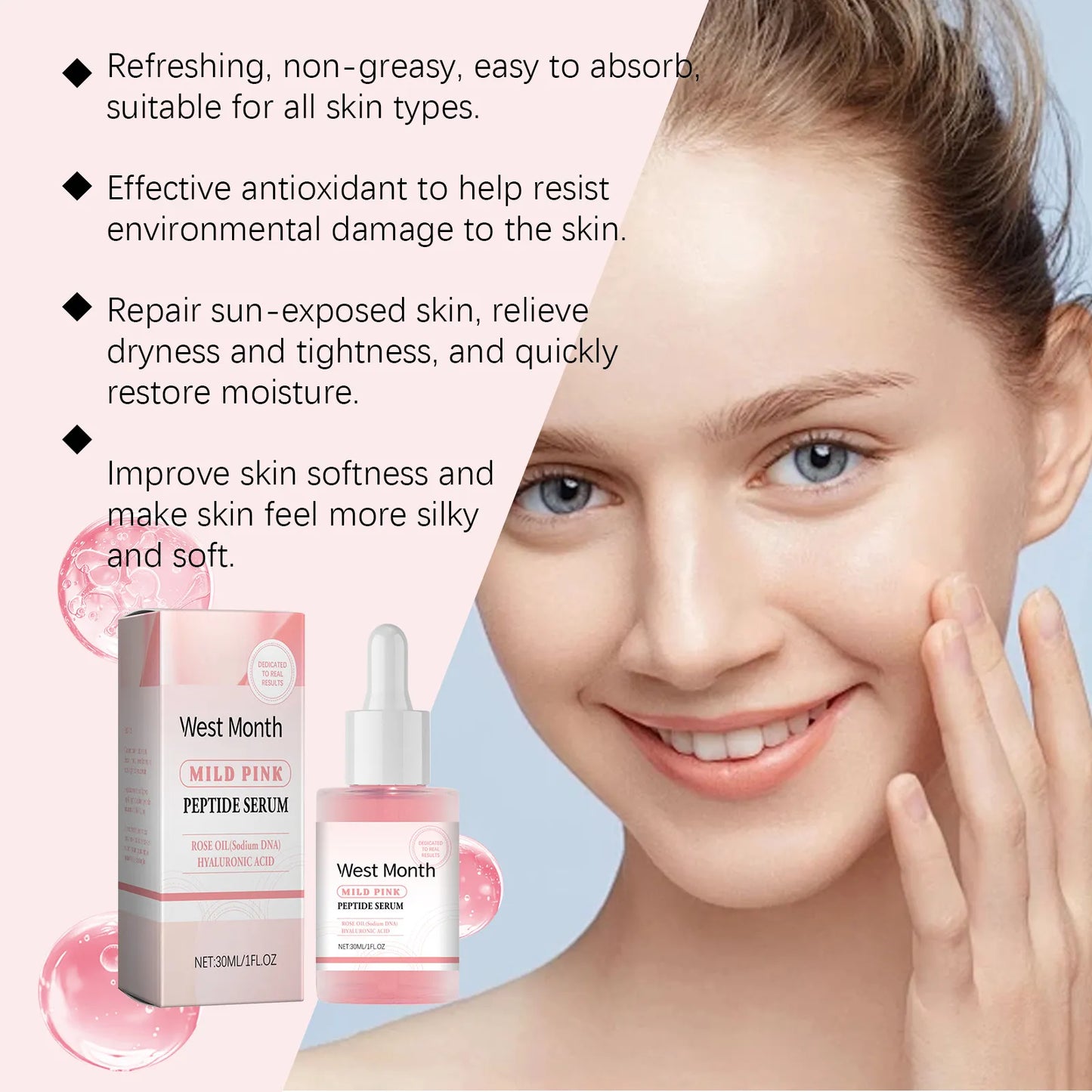 Taviona™ Mild Pink Peptide Repair cream in a sleek jar, showcasing its smooth pink texture and elegant packaging.
