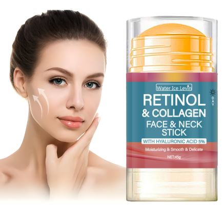 Taviona™ Retinol & Collagen Sculpting Stick shown with a sleek metallic tube and applicator tip for facial contouring.