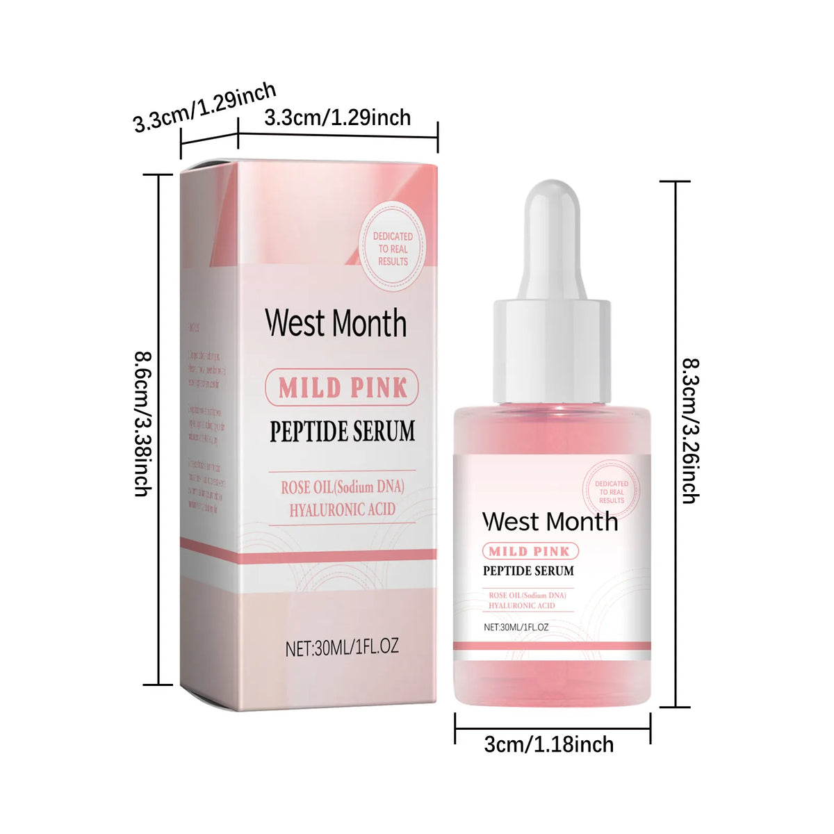 Taviona™ Mild Pink Peptide Repair skincare product bottle with pink label and pump dispenser, designed for skin rejuvenation.
