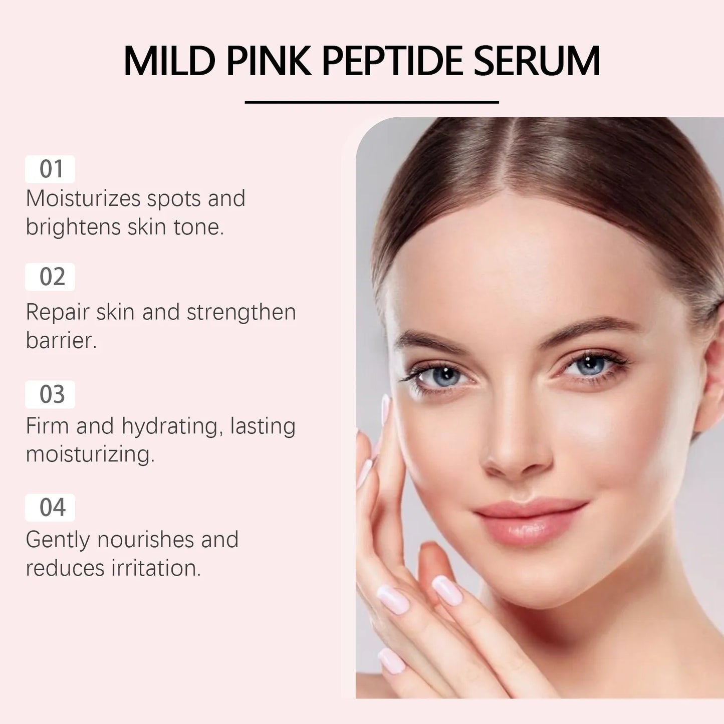 Taviona™ Mild Pink Peptide Repair skincare jar with pink cream inside, featuring a white lid and minimalist design.