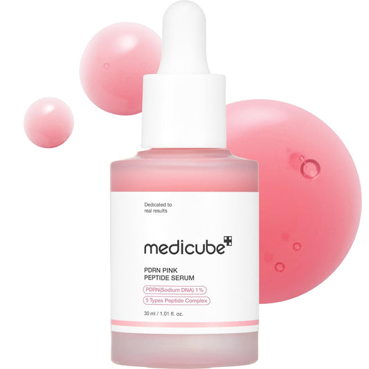 PDRN Pink Peptide Serum with Salmon DNA | Pink Glow Serum with Peptides & Niacinamide for Hydration & Firm-Looking Skin | Uneven Tone Care | Korean Skincare, 1.01 Fl. Oz