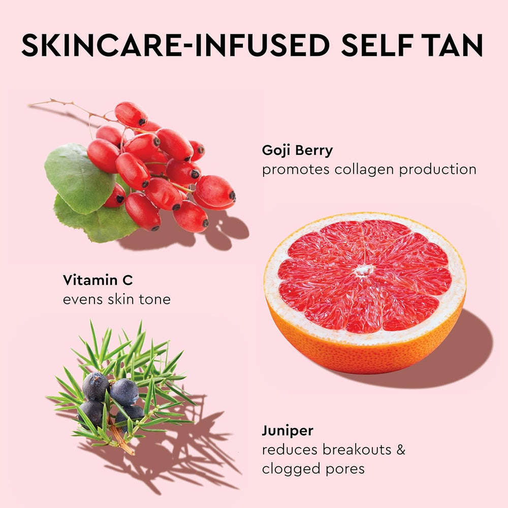 Medium Self Tan Drops, Streak-Free Body & Face Tanning Drops, No Fake Tan Smell, for Moisturizer & Lotion, Bronzing Face Tanner, Skincare Ingredients, Vegan, 1.01 Fl. Oz/30 Ml Bottle