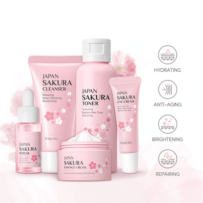 Sakura Glass Skin Ritual — Complete 5-Piece Collection