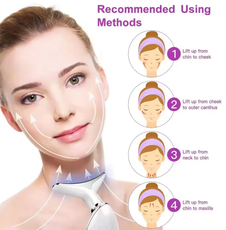 Taviona™ V-Lift Contour Pro facial lifting device with ergonomic design and multiple contouring attachments for skin toning.